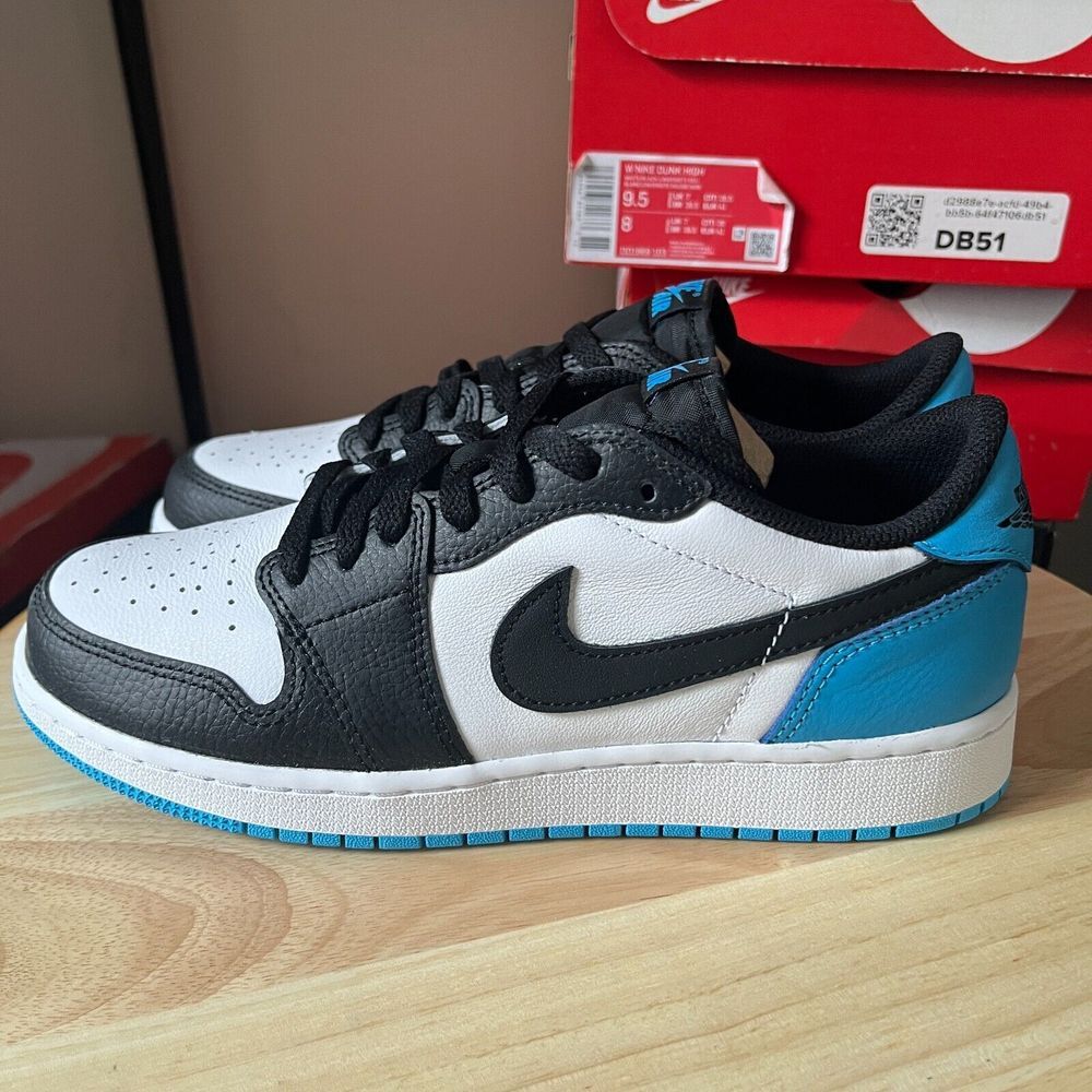 Jordan 1 Retro Low OG UNC Dark Powder Blue Men's Size‎ 6.5Y Brand New DS - Picture 4 of 10
